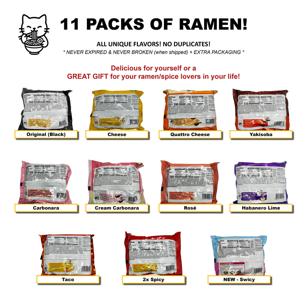 11 Buldak Variety Bundle + Bonus Flavor!