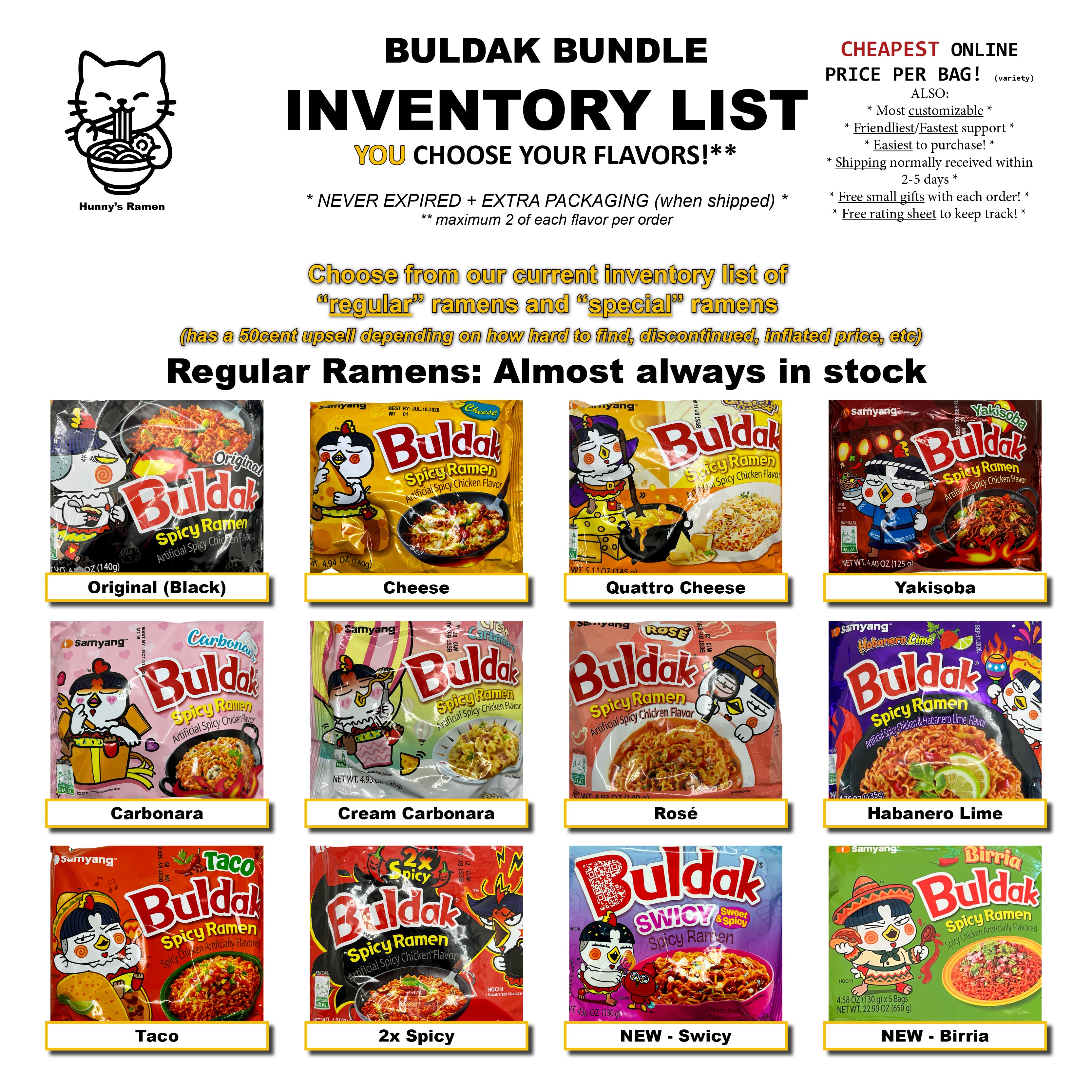 4 Pack BULDAK BUNDLE - Pick and choose your favorites!