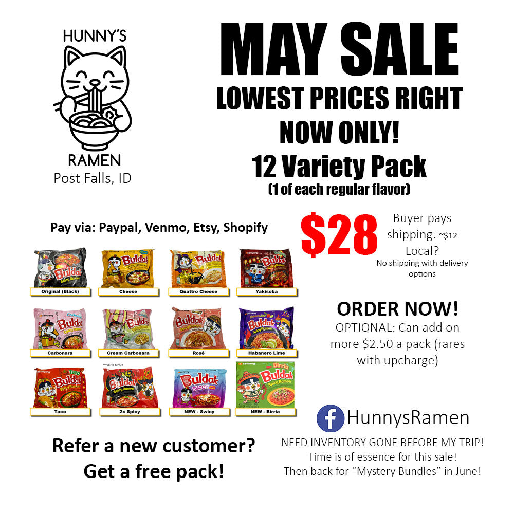 12 VARIETY PACK! MAY SALE ONLY RIGHT NOW!!! $28 for 12 pack!